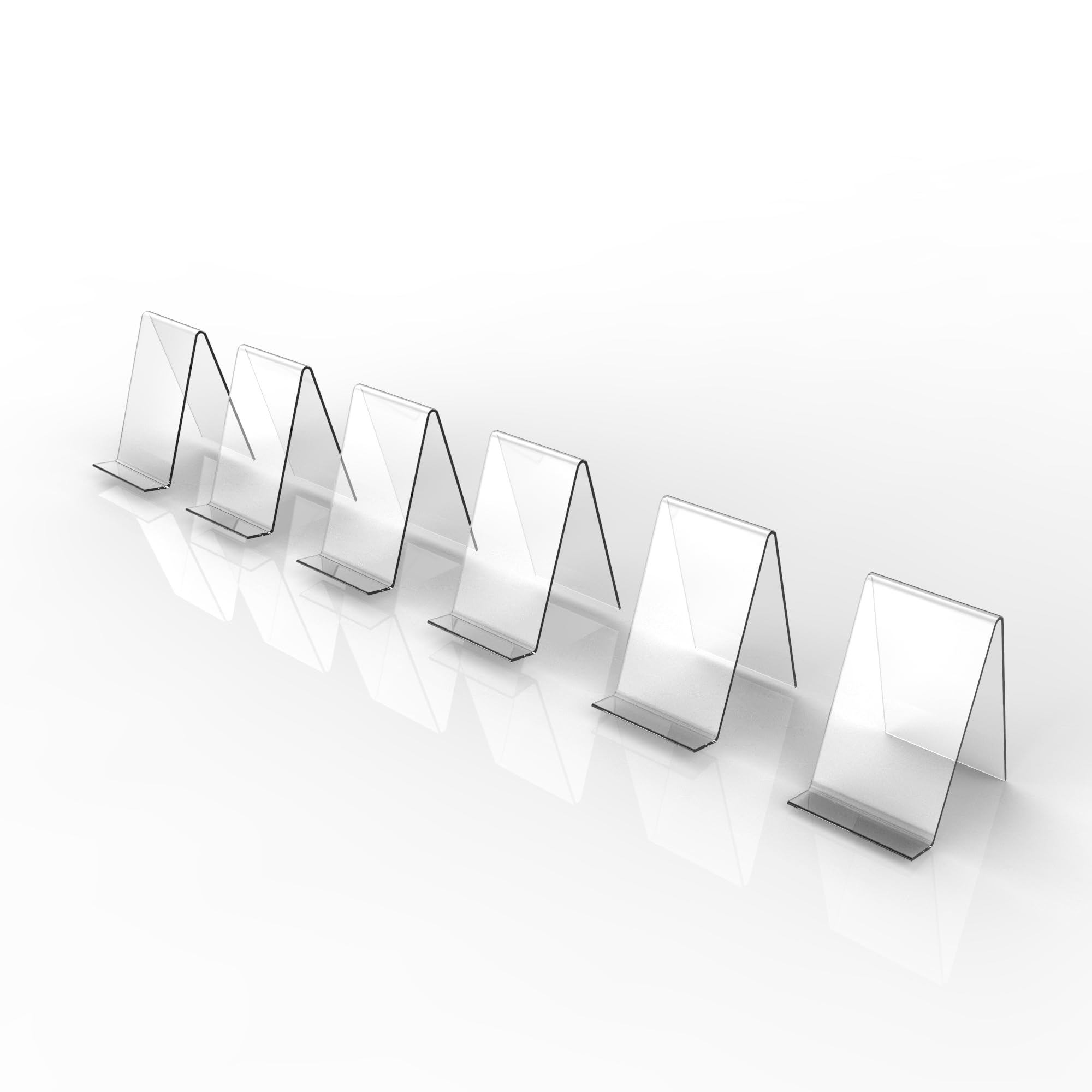 Amazon.co.jp: ブックスタンド アクリル 展示台 6個 レッジ付き